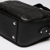 Gucci Black Embossed Grained Leather Crossbody Bag