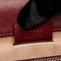 Gucci Black and White Tweed with Red Grained Leather Medium Dionysus Chain Shoulder Bag