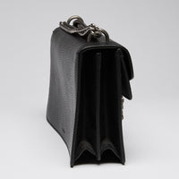 Gucci Black Grained Leather Medium Dionysus Shoulder Bag