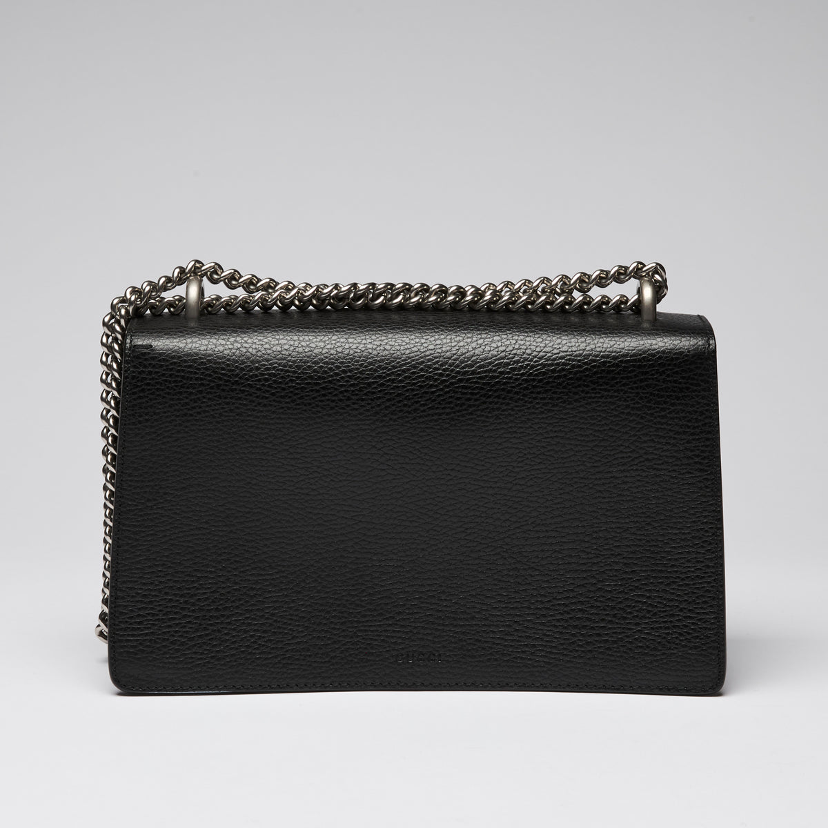 Gucci Black Grained Leather Medium Dionysus Shoulder Bag