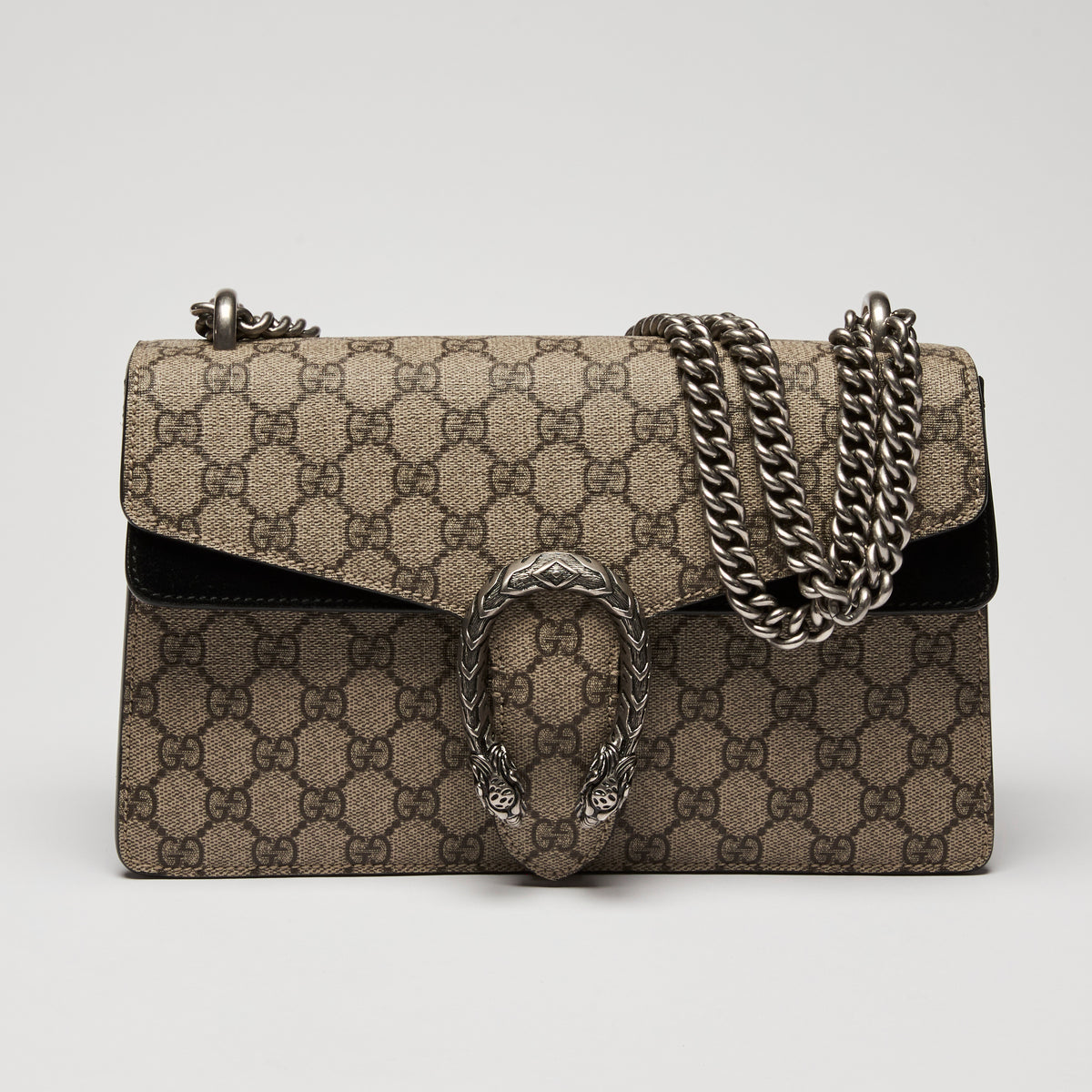 Gucci GG Supreme Canvas Monogram Dionysus Double Flap Bag