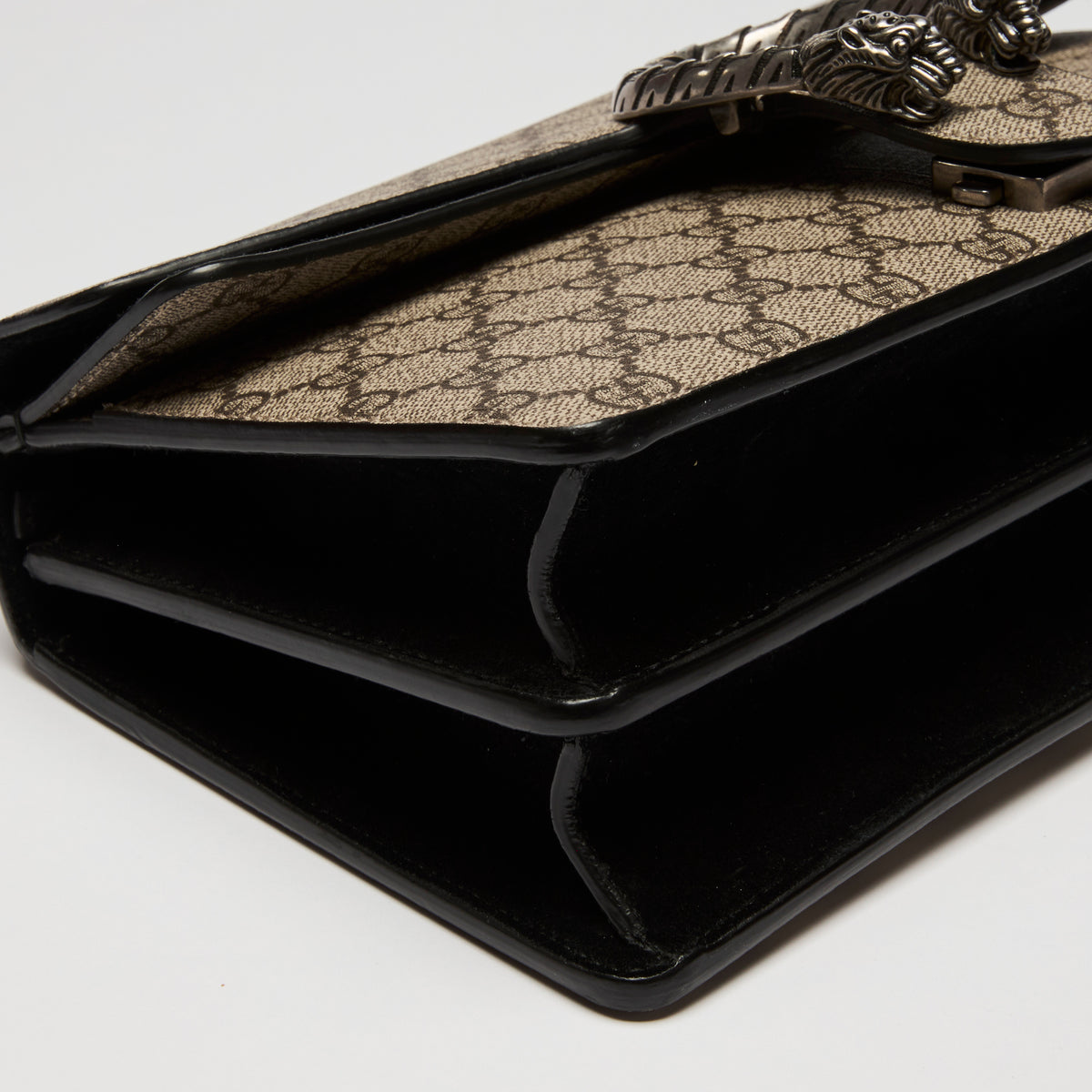 Gucci GG Supreme Canvas Monogram Dionysus Double Flap Bag