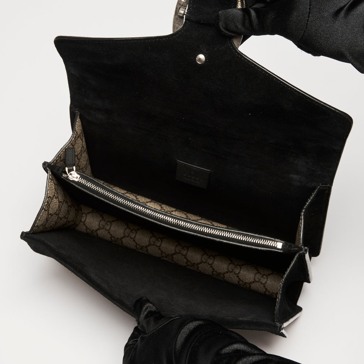 Gucci GG Supreme Canvas Monogram Dionysus Double Flap Bag