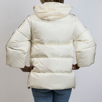 Gucci White Puffer Interlocking GG Jacket Size 38