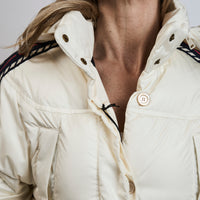 Gucci White Puffer Interlocking GG Jacket Size 38