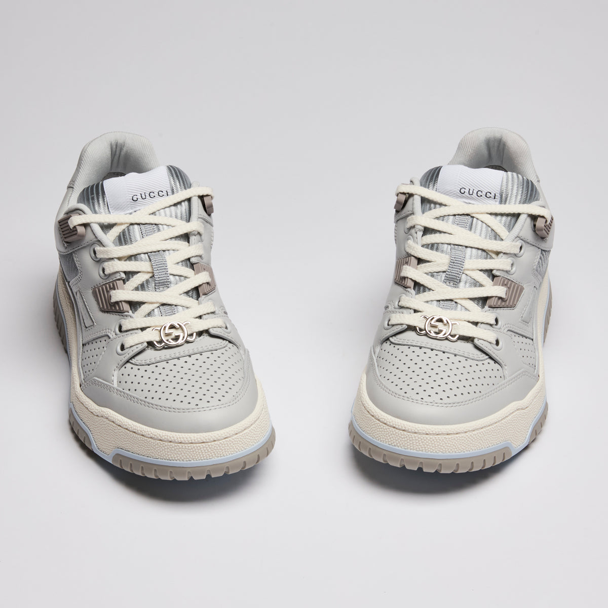 Gucci Powder Blue Panelled Low-Top Sneakers Size 36