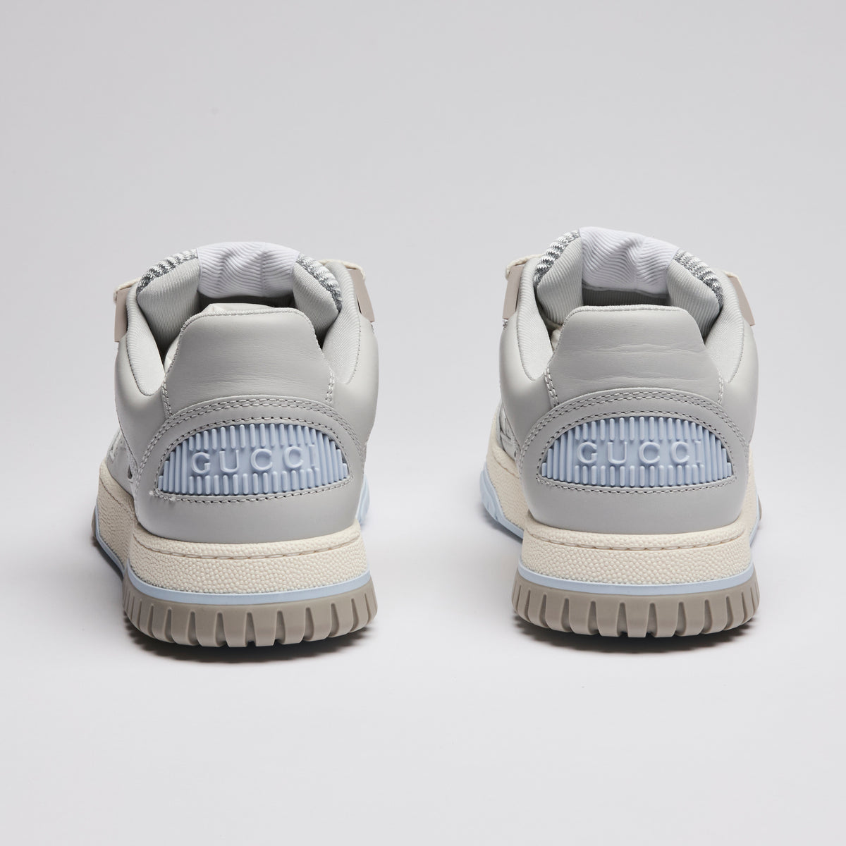 Gucci Powder Blue Panelled Low-Top Sneakers Size 36