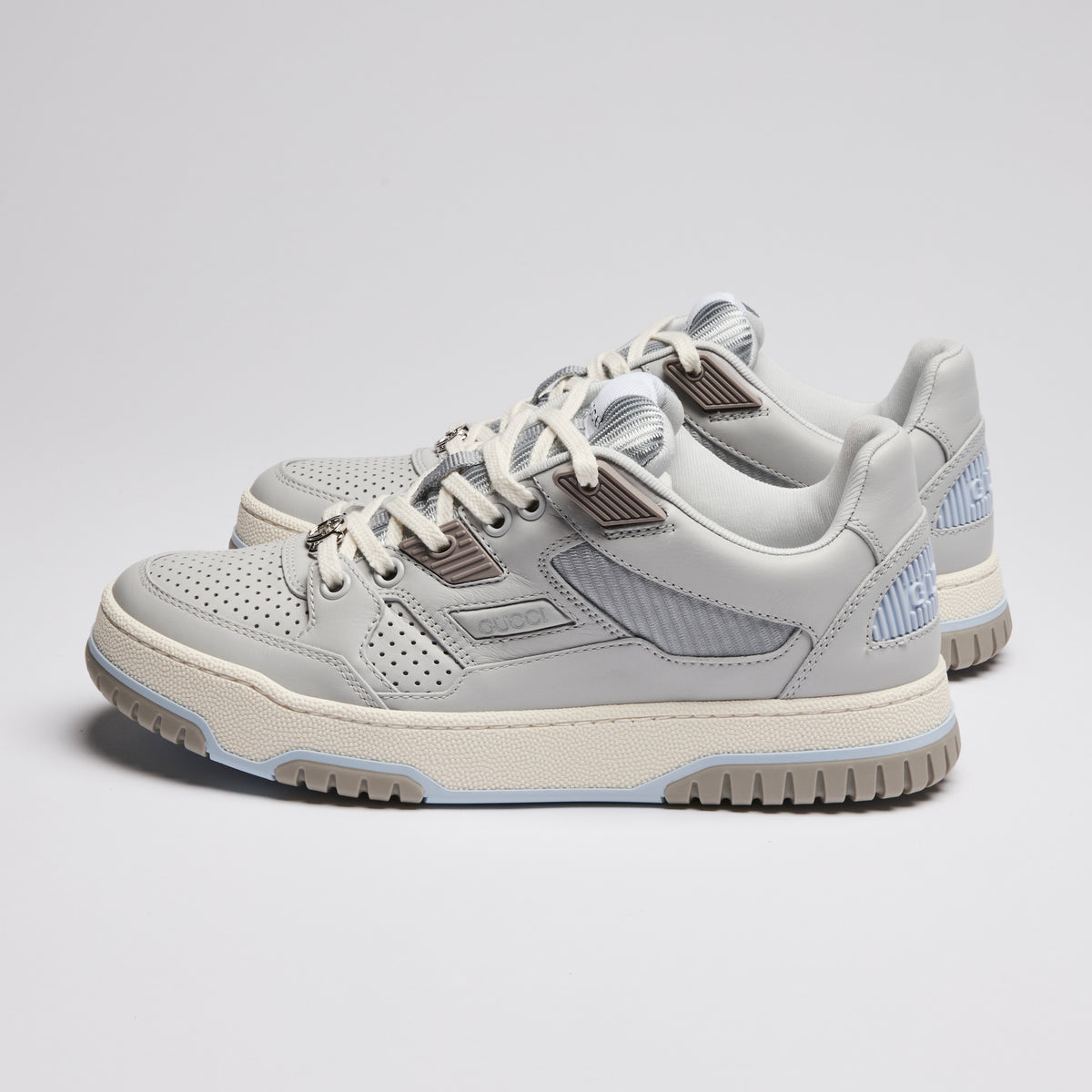 Gucci Powder Blue Panelled Low-Top Sneakers Size 36