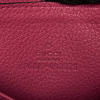 Grained Calfskin Logo Zip Around Card Case Box Pink Green