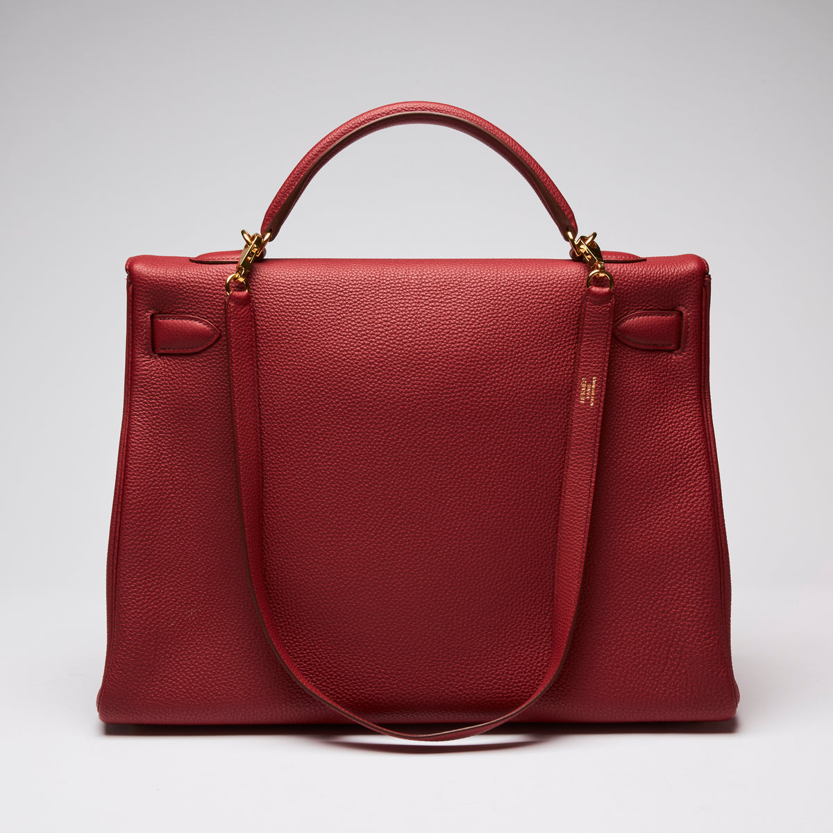 Hermes Rouge Garance Togo Leather Kelly 40