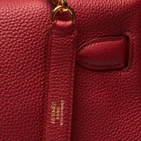 Hermes Rouge Garance Togo Leather Kelly 40