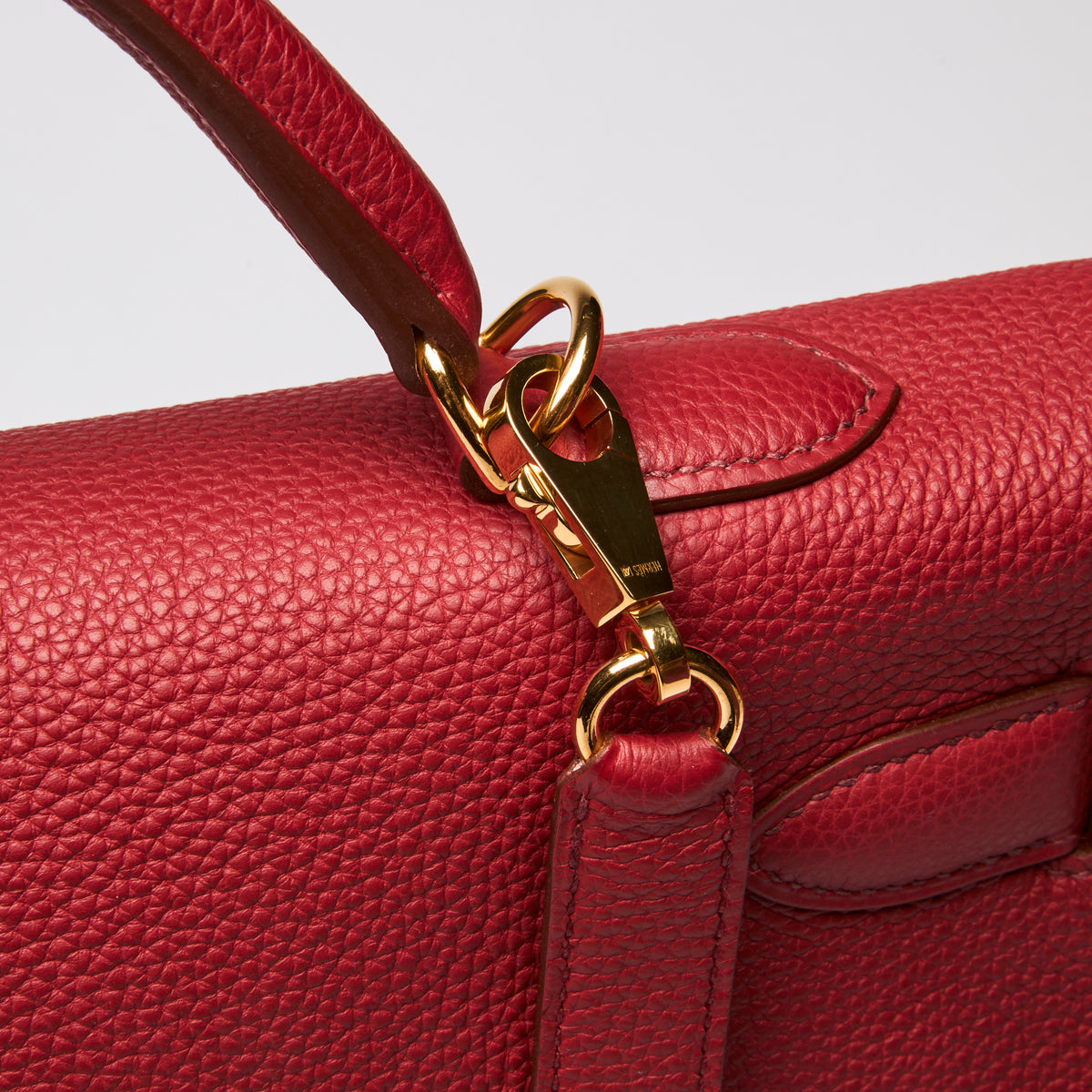 Hermes Rouge Garance Togo Leather Kelly 40