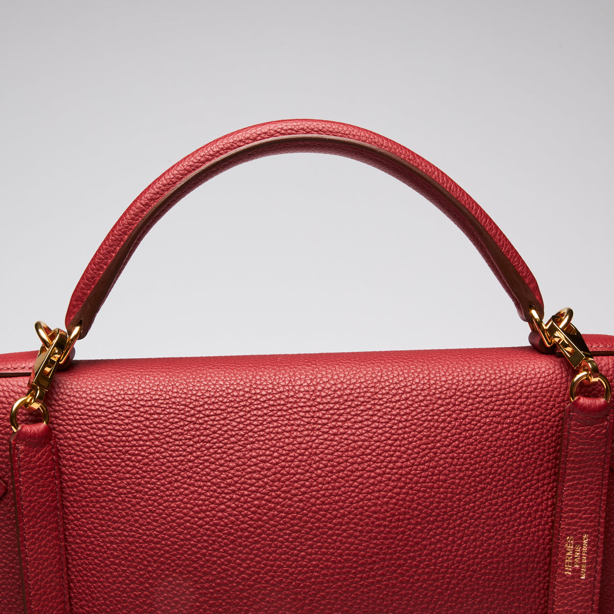 Hermes Rouge Garance Togo Leather Kelly 40