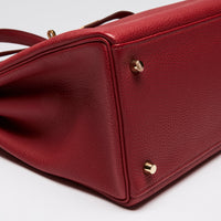 Hermes Rouge Garance Togo Leather Kelly 40