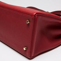 Hermes Rouge Garance Togo Leather Kelly 40