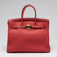 Hermes Bougainvillea Togo Leather Birkin 35 Bag