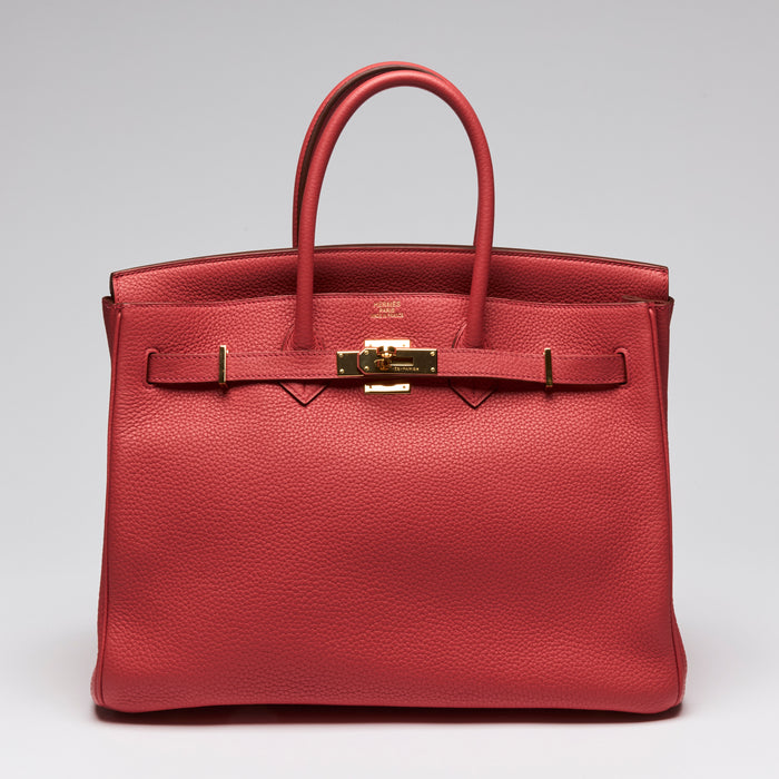 Hermes Bougainvillea Togo Leather Birkin 35 Bag