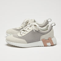 Hermes White Bouncing Sneakers Size 39.5