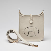 Hermes Beton Clemence Leather Mini Evelyne 16