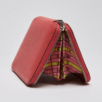 Pre-Loved Hermes Coral Zip Around Coing and Card Pouch (Side)
