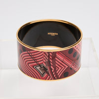 Hermes Extra Wide Enamel Bangle Bracelet GM Size