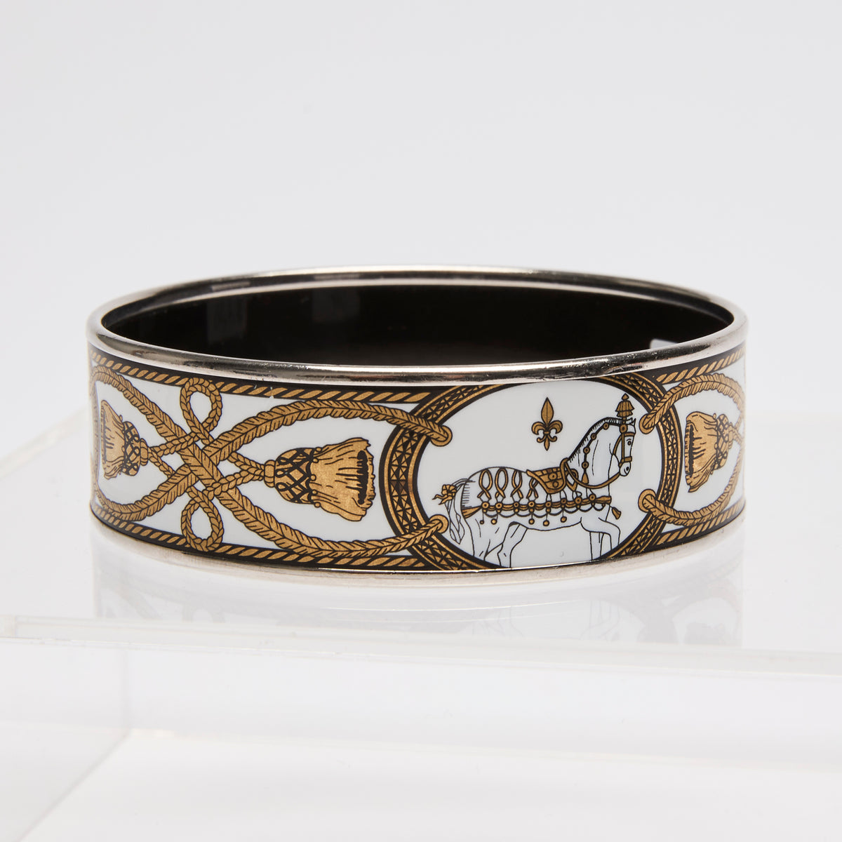 Hermes Enamel Bangle Bracelet