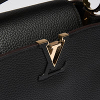 Louis Vuitton Black Grained Leather Capucines BB Handbag