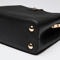 Louis Vuitton Black Grained Leather Capucines BB Handbag