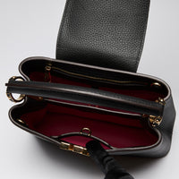 Louis Vuitton Black Grained Leather Capucines BB Handbag