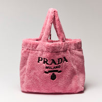 Prada Pink Spugna Terry Cloth Tote Bag