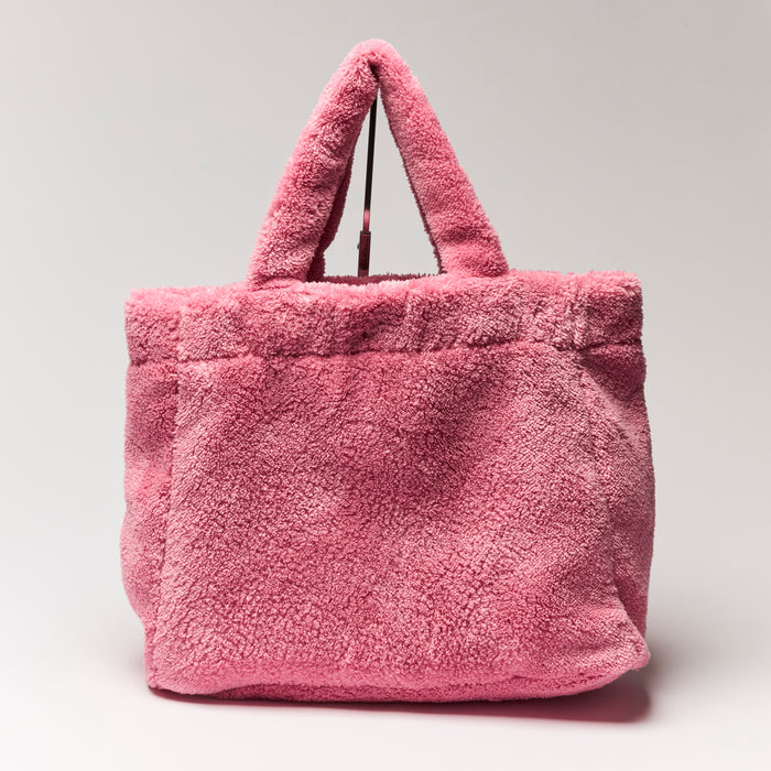 Prada Pink Spugna Terry Cloth Tote Bag
