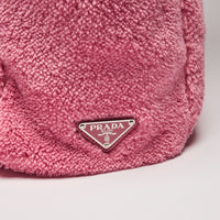 Prada Pink Spugna Terry Cloth Tote Bag