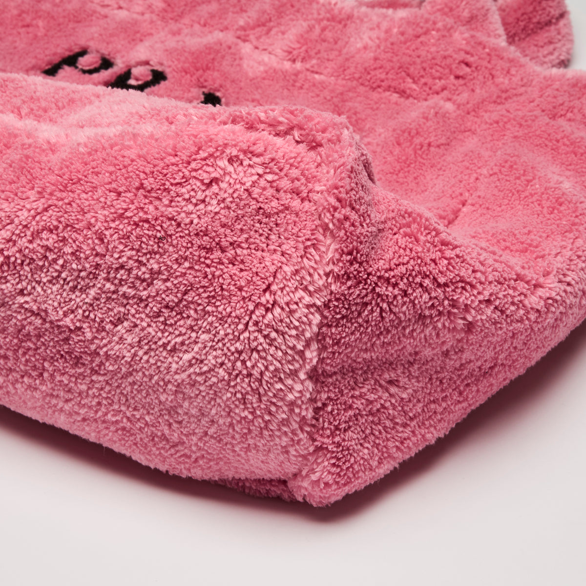 Prada Pink Spugna Terry Cloth Tote Bag