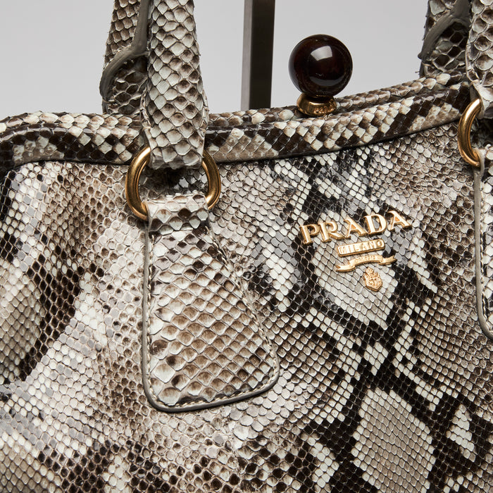 Prada Python Leather Handbag