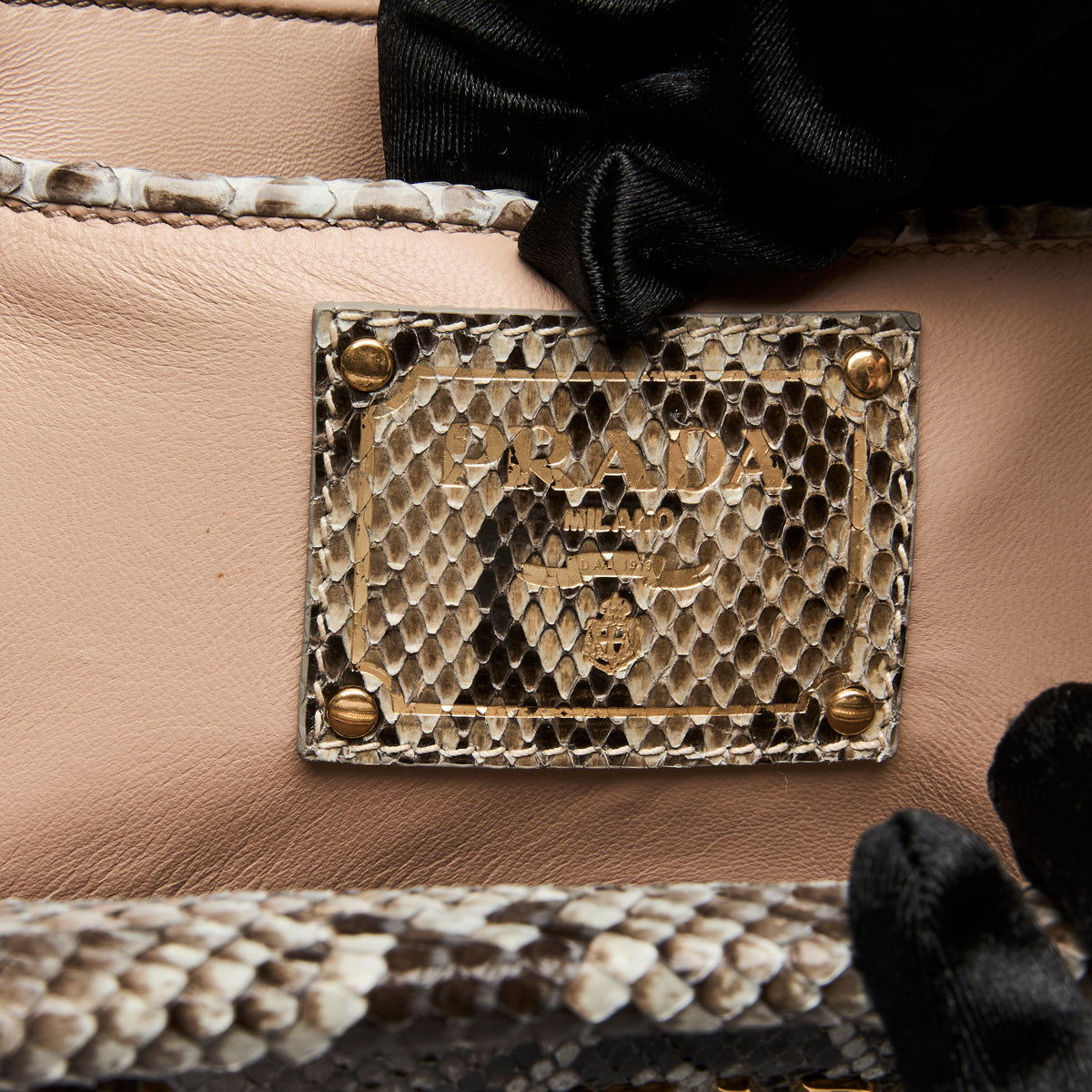 Prada Python Leather Handbag