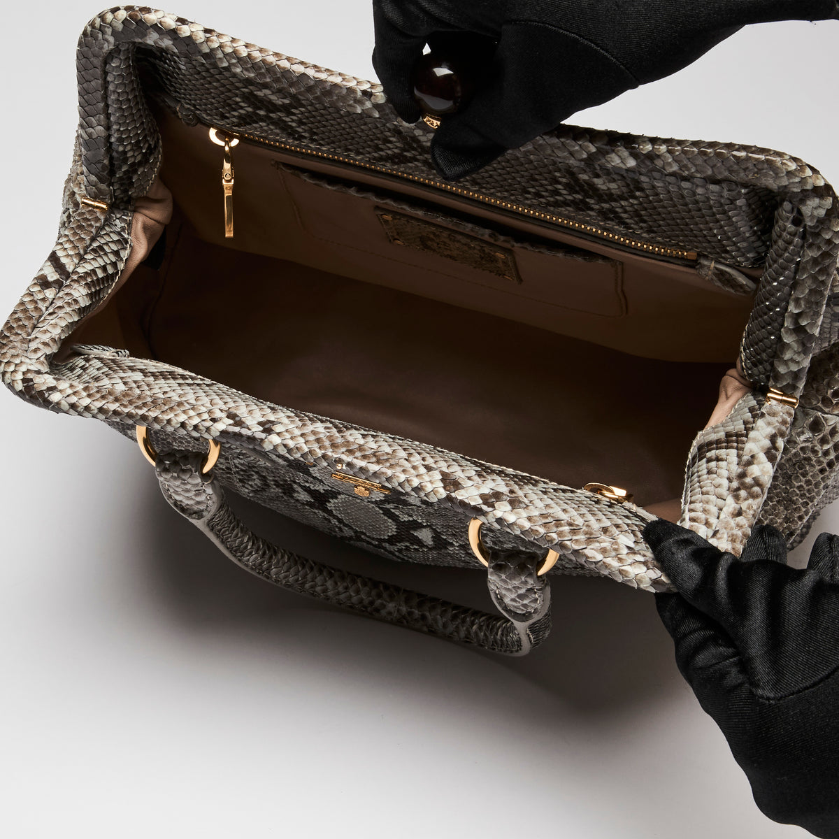 Prada Python Leather Handbag