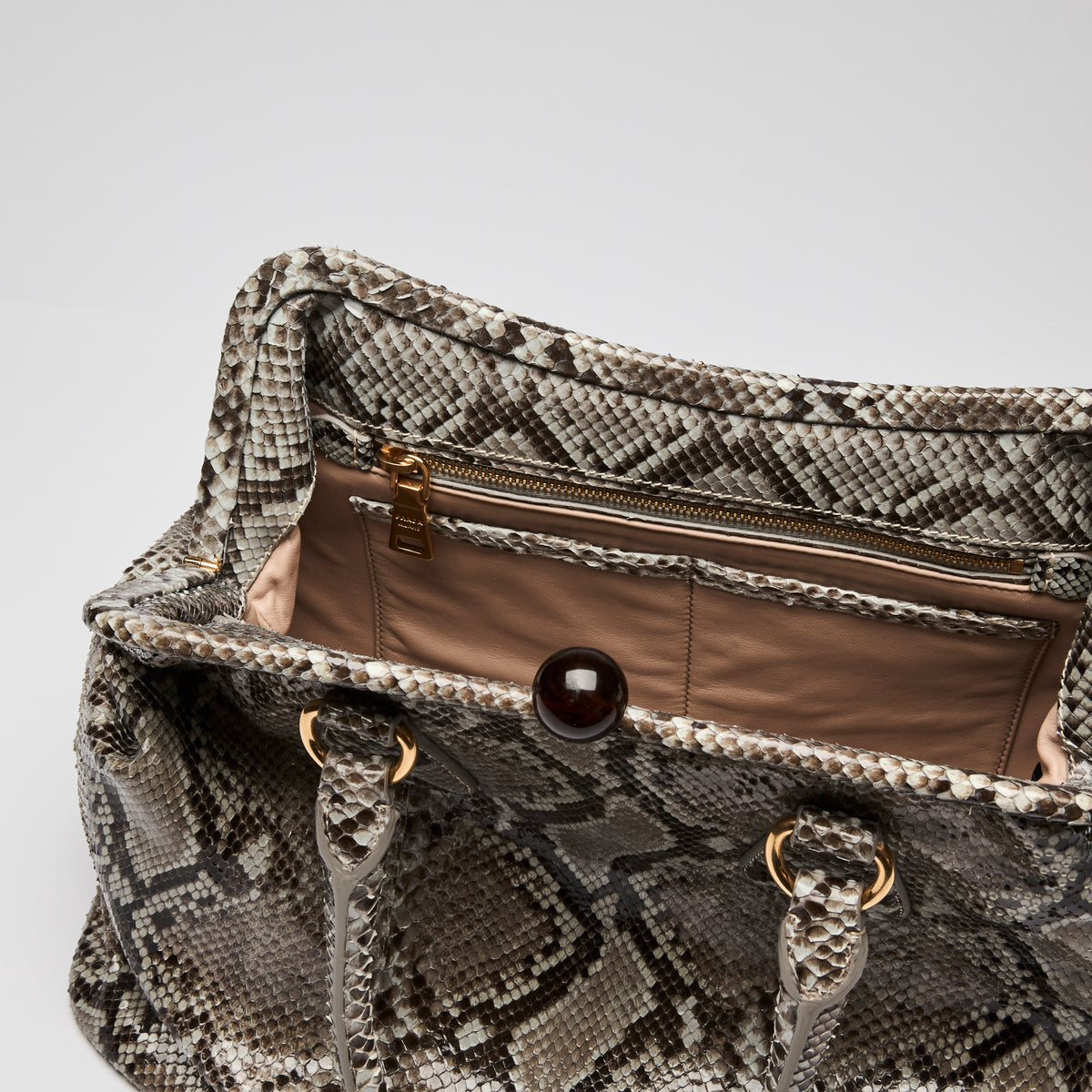 Prada Python Leather Handbag
