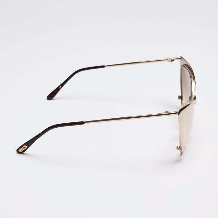Tom Ford Gold Cat-Eye Natasya Sunglasses with Tinted Lens
