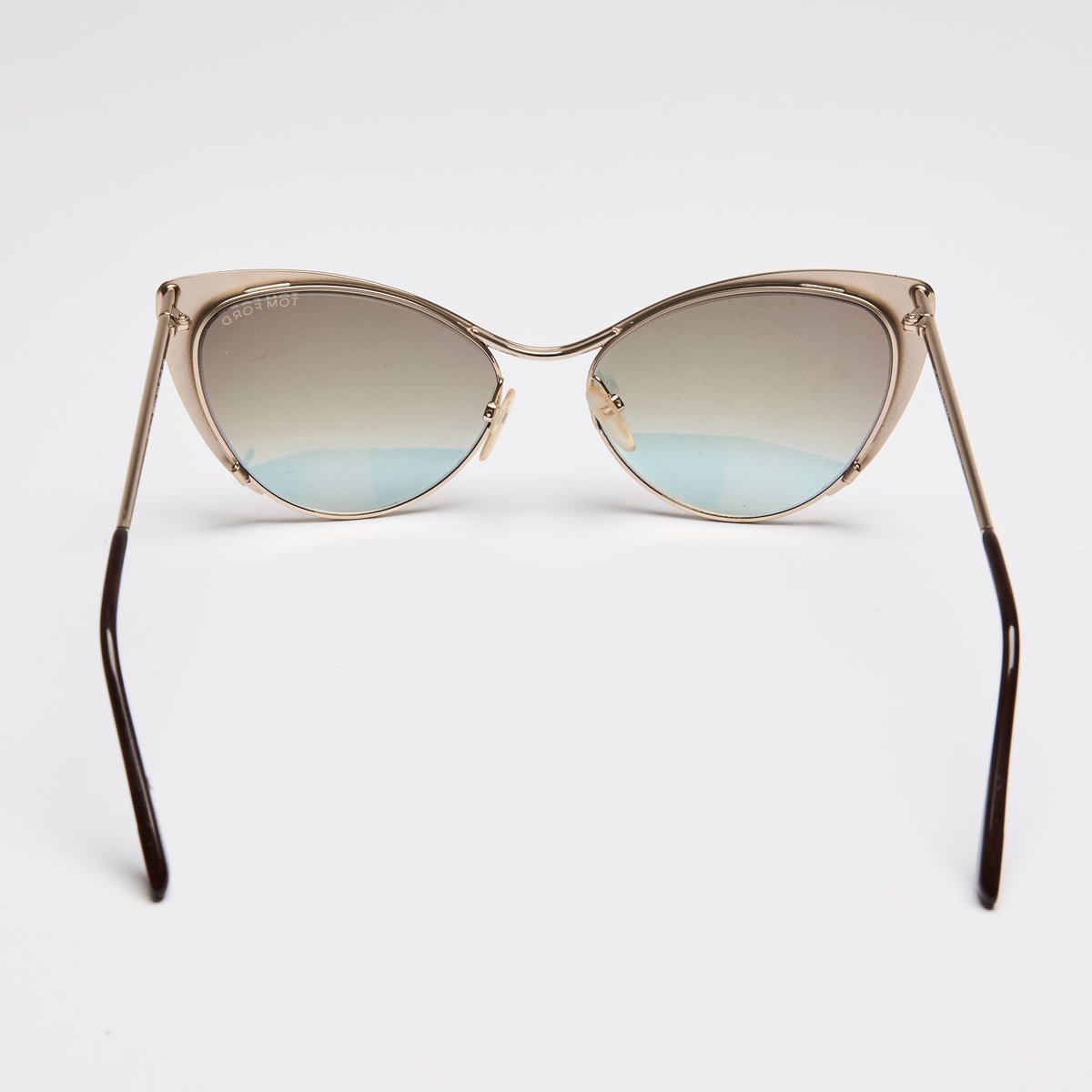 Tom Ford Gold Cat-Eye Natasya Sunglasses with Tinted Lens