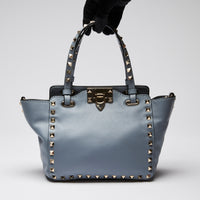 Valentino Blue Soft Leather Rockstud Mini Tote