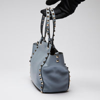 Valentino Blue Soft Leather Rockstud Mini Tote