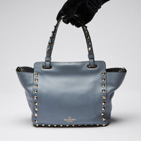Valentino Blue Soft Leather Rockstud Mini Tote