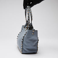 Valentino Blue Soft Leather Rockstud Mini Tote