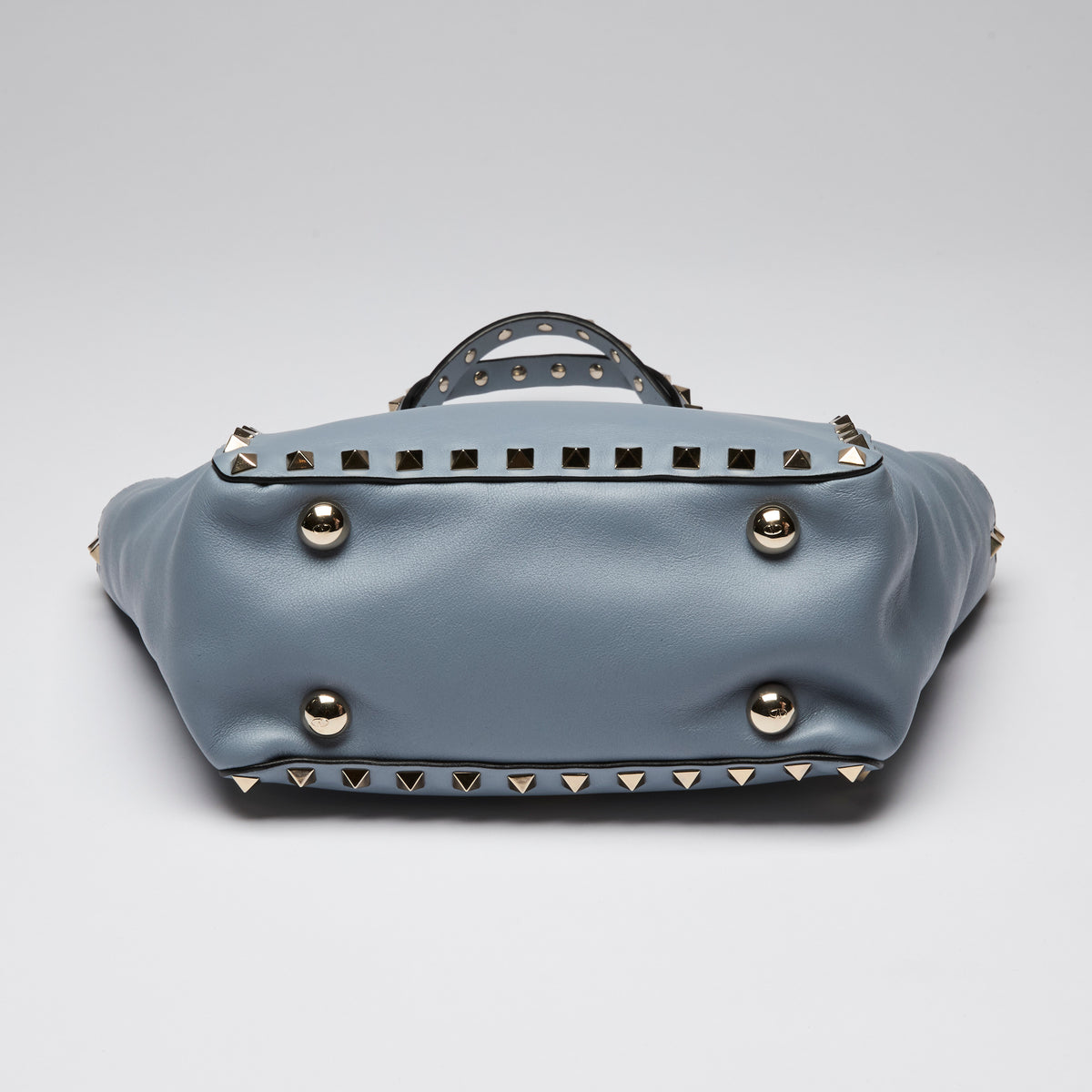 Valentino Blue Soft Leather Rockstud Mini Tote