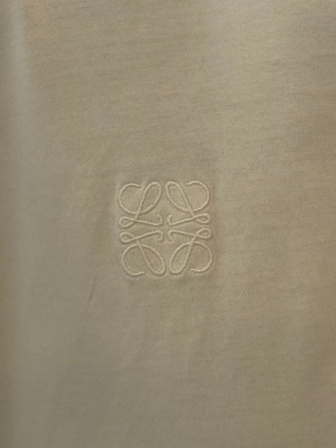 Loewe White Cotton T-Shirt with Anagram Detail Size S