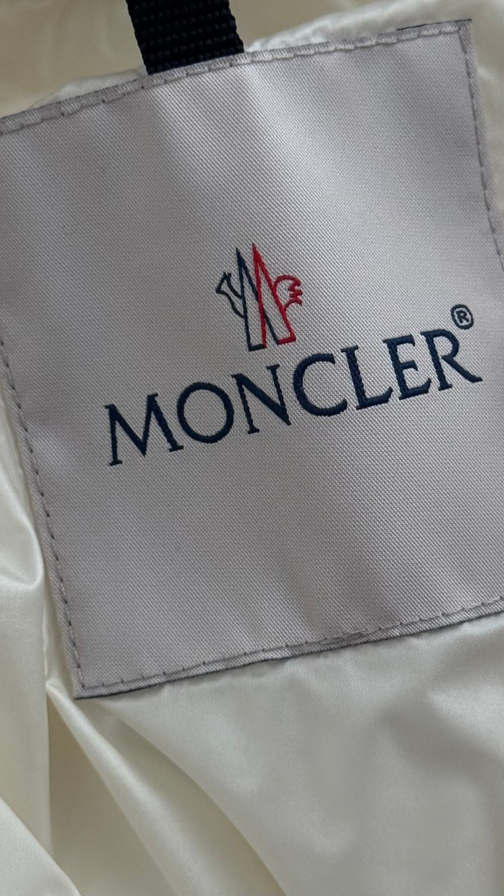 Moncler White Puffer Down Jacket Size 1