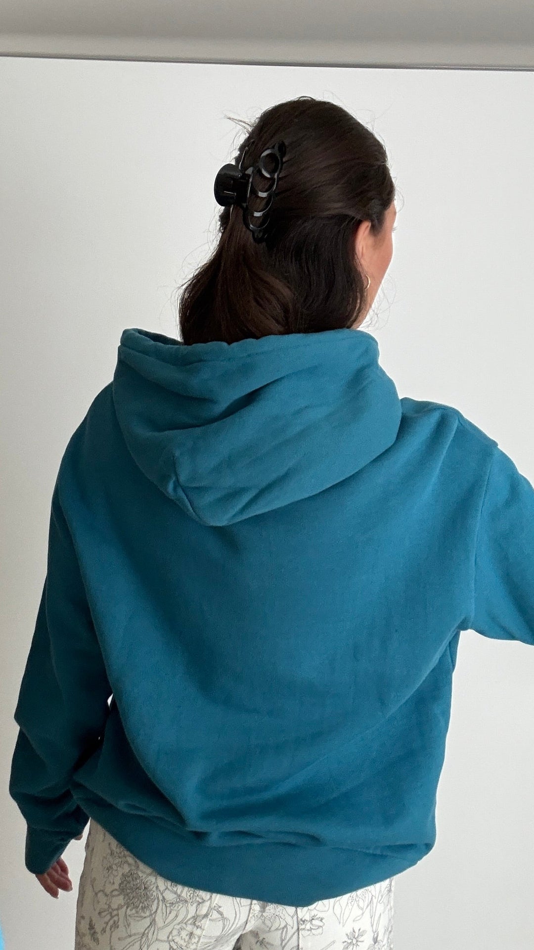Louis Vuitton Pigeon Blue Cotton Embroidered Signature Hooded Sweater Size L