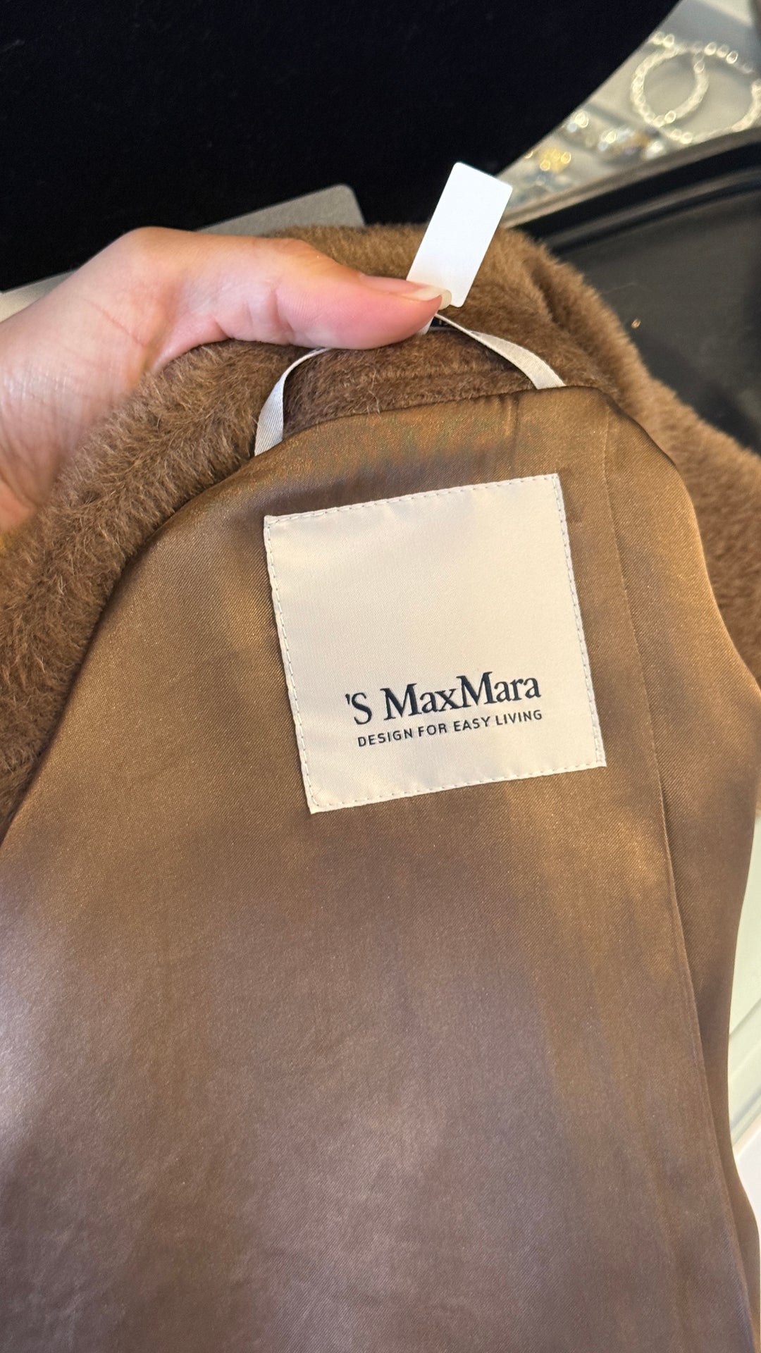 Max Mara Brown Alpaca and Wool Blend Coat Size 40