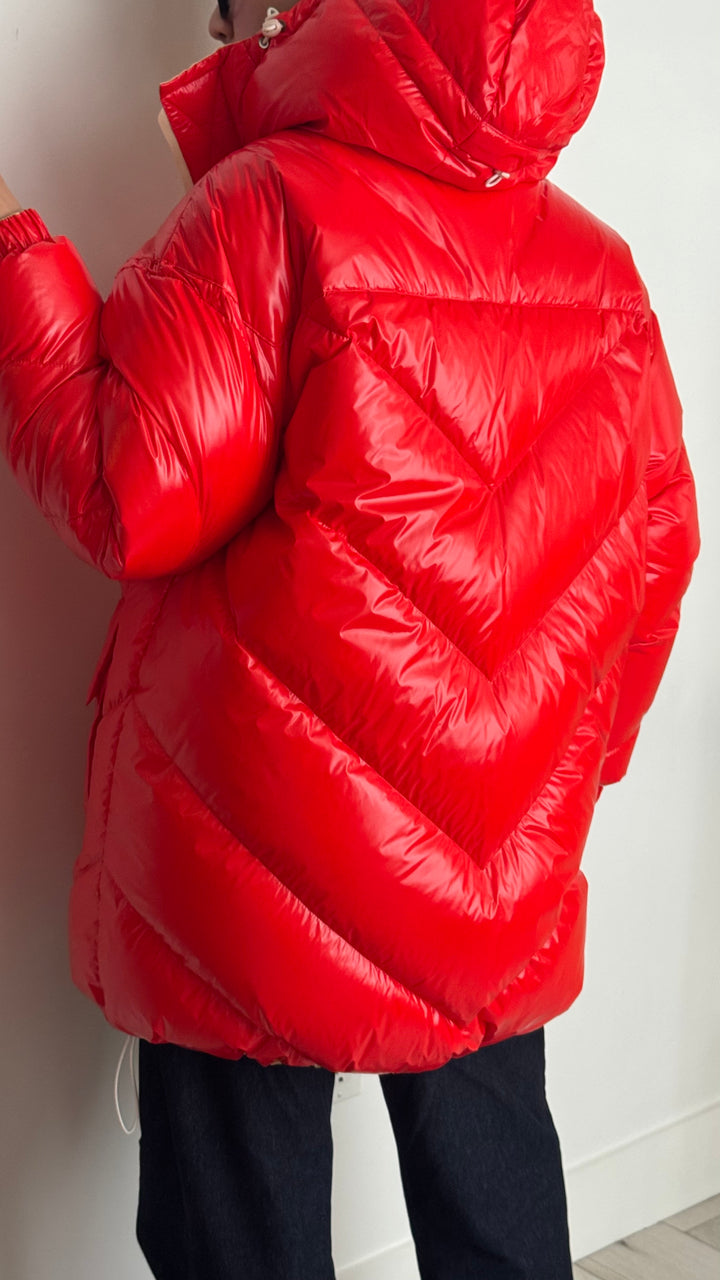 Gucci Beige & Orange Reversible Puffer Jacket Size 42