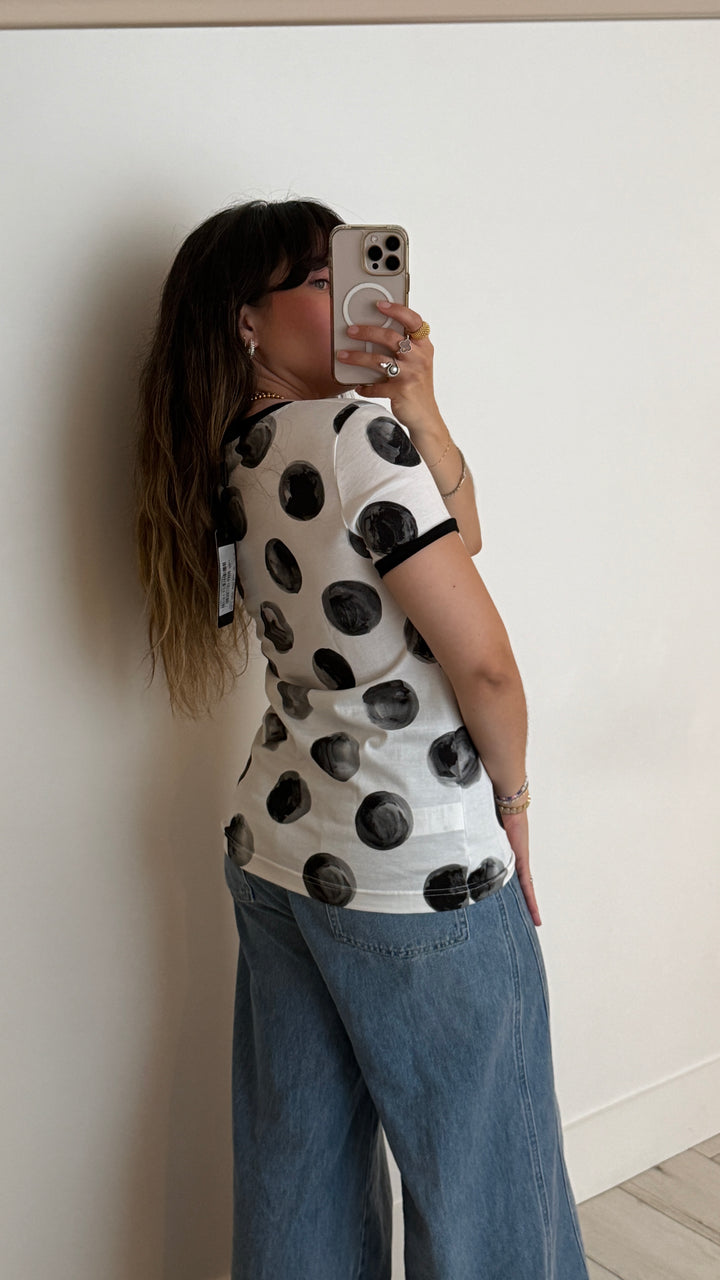 Dolce & Gabbana Polka Dot Printed  T-Shirt Size 42